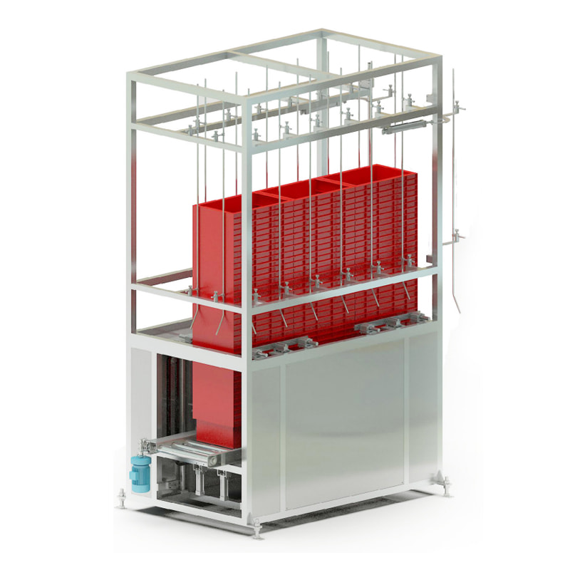 Kratstapel (onstack) machine